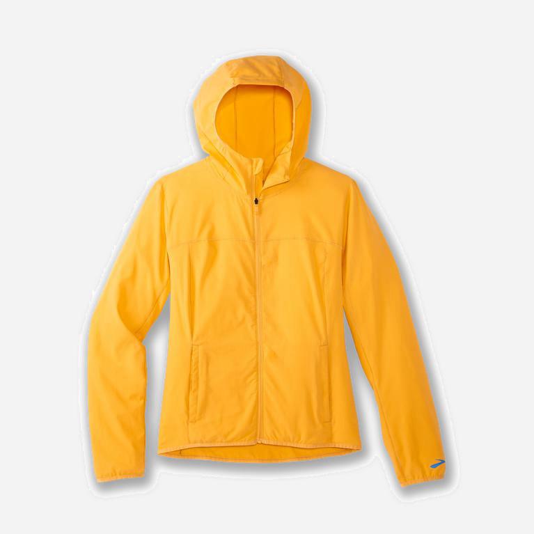 Brooks Canopy Women's Running Jackets UK Outlet - Saffron/Orange (JGVYF1634)